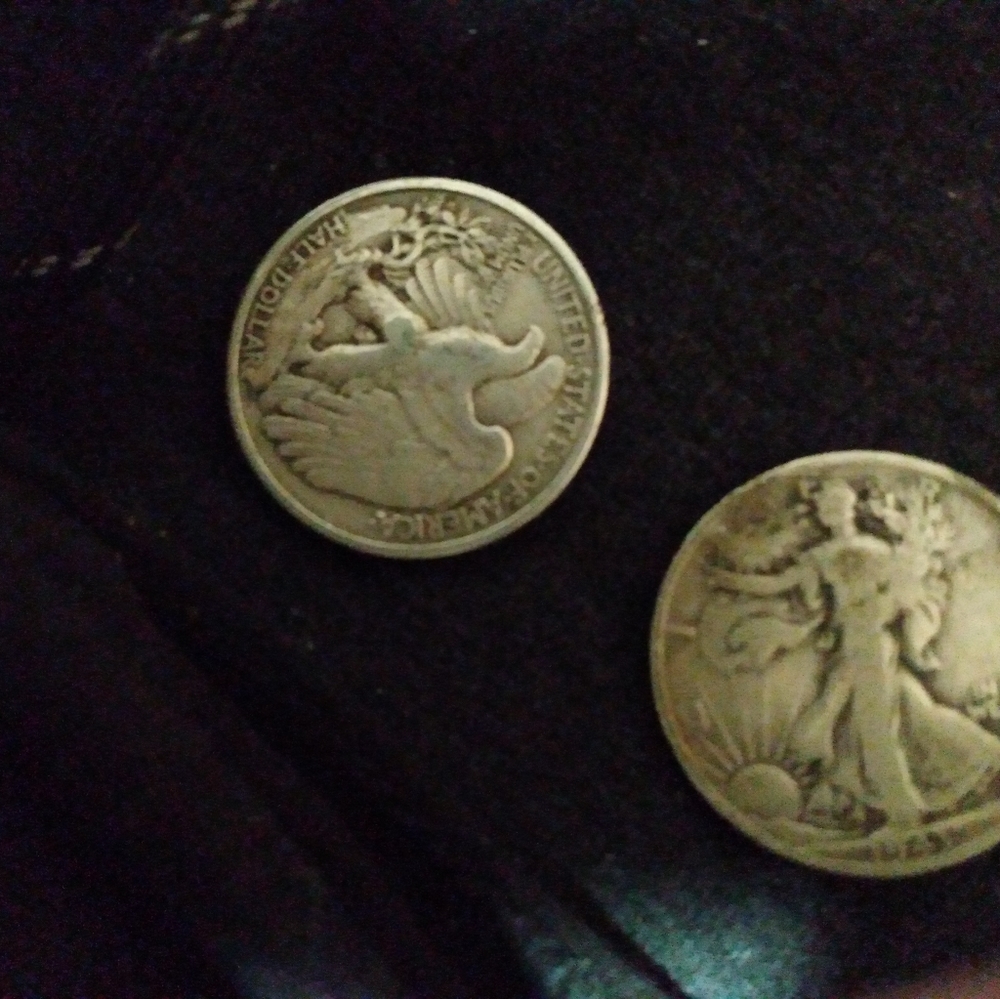 Old us coins!! Walking liberty half dollar!!